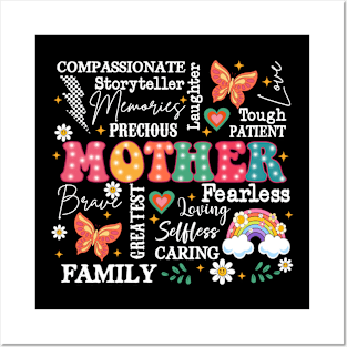 Retro Mother, She is Mom, Blessed Mom, Mom, Mom Life, Mothers Day Posters and Art